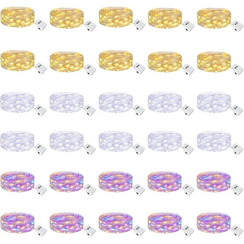 30 Pack LED Fairy String Lights Battery Powered Waterproof Twinkling Decor New - Picture 46 of 76