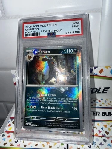 2025 PSA 9 Umbreon #059 Poke Ball Reverse Holo Pokemon TCG Prismatic Evolutions