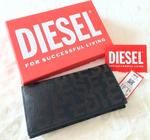 Diesel Men Leather Wallet Black Brown Mesh Multiple Card Pockets Almost unused - Picture 8 of 8