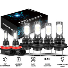 For Hyundai Sonata 2011 2012 2013 2014 Led Headlight Bulbsfog Light Combo Kit A