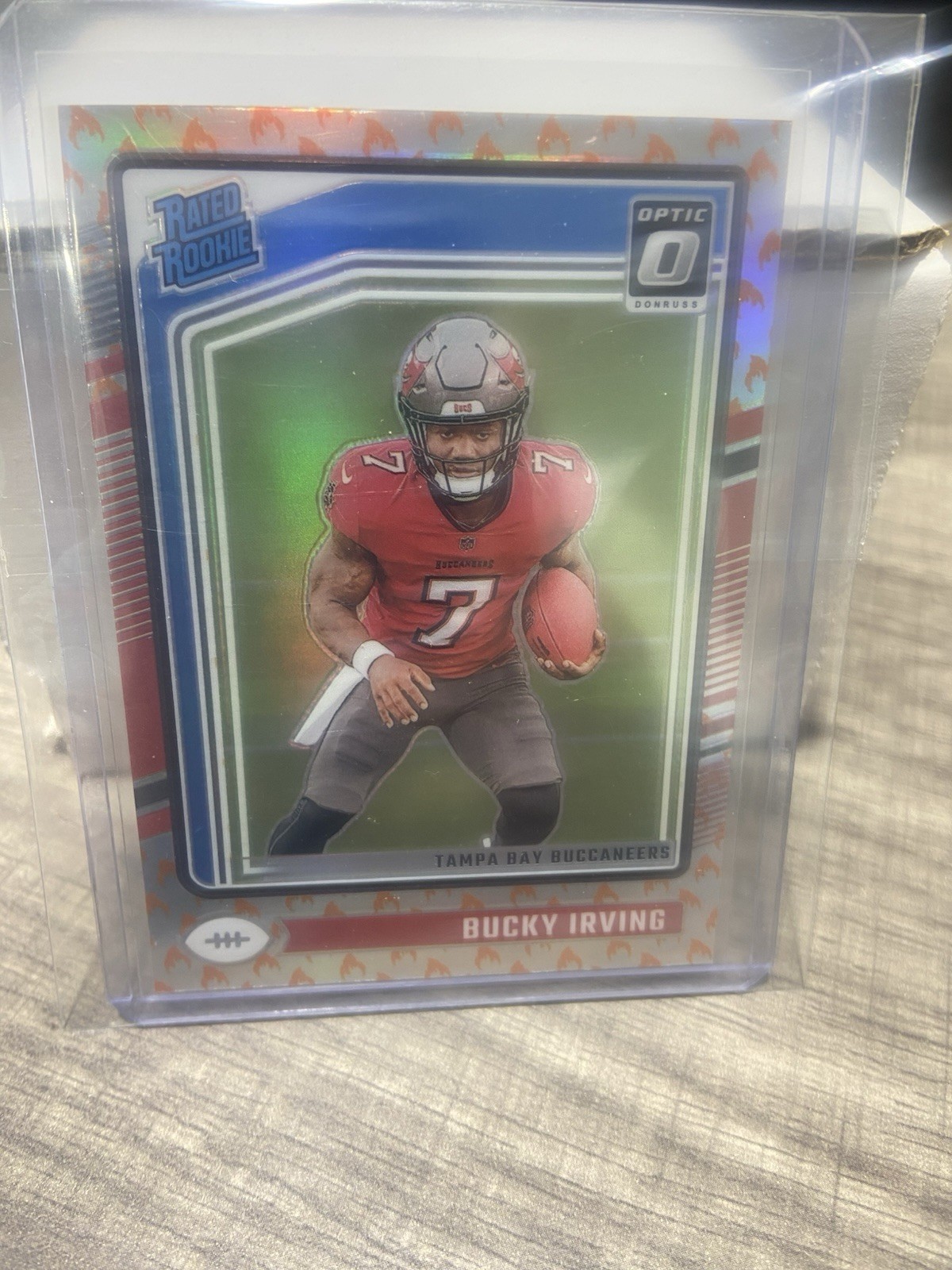 2024 Panini Donruss Optic - Rated Rookie Bucky Irving #216 Fire Prizm (RC)