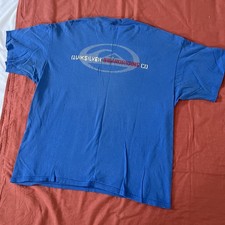 Vintage Quiksilver T Shirt Boarding Co Single Stitch Made In USA Blue XL