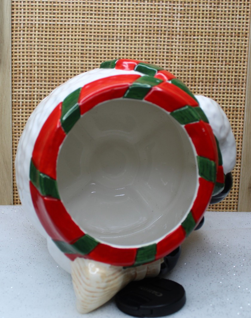 1994 Fabri-Centers Snowman Cookie Jar w/ Box – Vintage Holiday Kitchen Decor