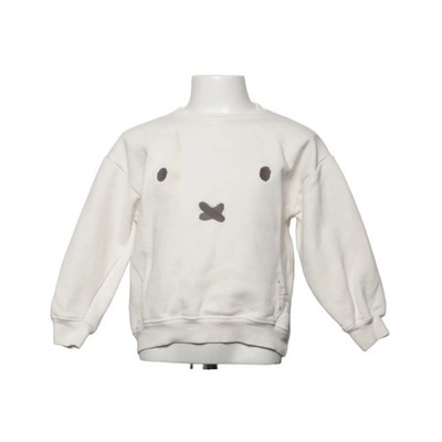Zara, Sweatshirt, Größe: 116, Weiß, Baumwolle/Elasthan, Print, Sweat #HqL