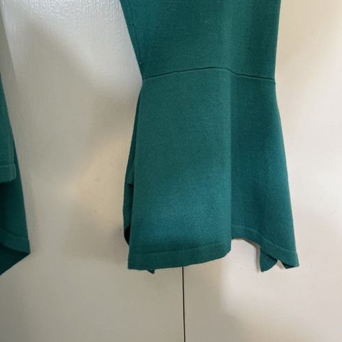 Chicos taglia 4 cardigan spolverino XXL verde smeraldo lungo divertente manica a campana aperto davanti - Foto 5 di 9