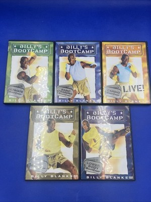 Billy Blanks Billy's Boot Camp - (2004, 5-DVD Workout Set) Clean Discs - EUC