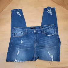 Judy Blue Skinny Fit Jeans Size 2xl Paisley Patches Distressed 