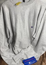 1980 Grey Champion Reverse Weave XXL Warmup Sweatshirt NWT Deadstock Made In USA