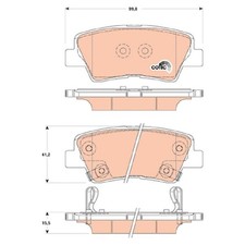 Satz Bremsbeläge Bremsklötze hinten für KIA Niro 1 DE Opirus GH Optima id4616