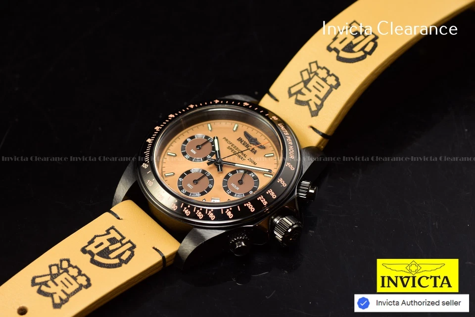 Reloj de cuero caqui cronógrafo Invicta Speedway FORCES OF NATURE 'DESIERTO' 40 mm para hombre Foto 4 de 4