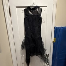 Revolution Dancewear Black Dress XL Stretch Tulle Skirt Costume RC17096