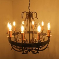 Kronleuchter Ø60Cm 10X E14 In Kupfer Decke Lampe Floral HäNgeleuchte KüChe Innen