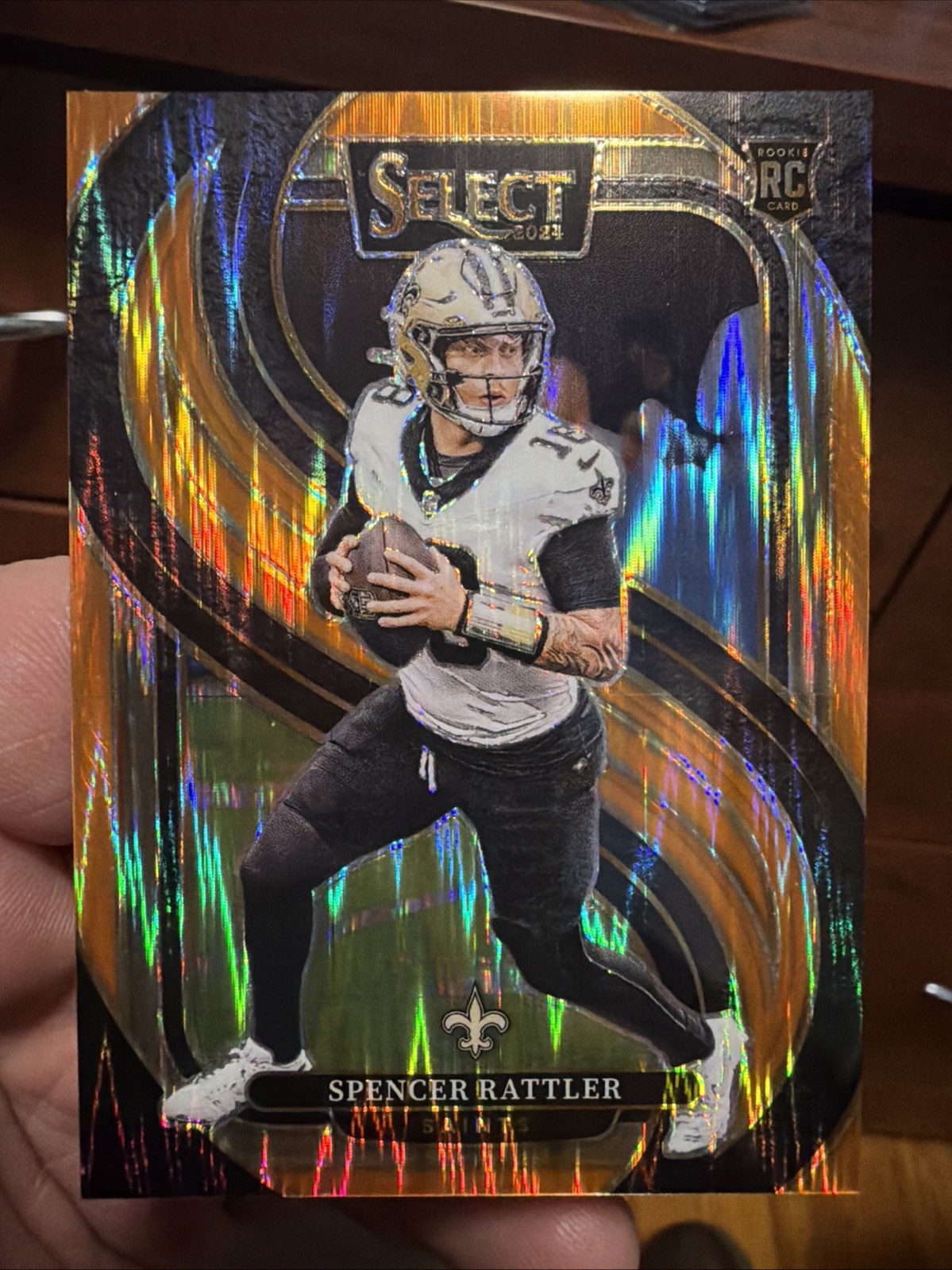 2024 Panini Select - Premier Level Spencer Rattler #130 Orange Shock Prizm /399