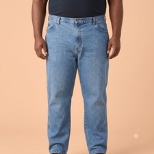 Wrangler Rugged Wear 35001AI Men's Relaxed Fit Jeans 46x28 Blue Denim EUC