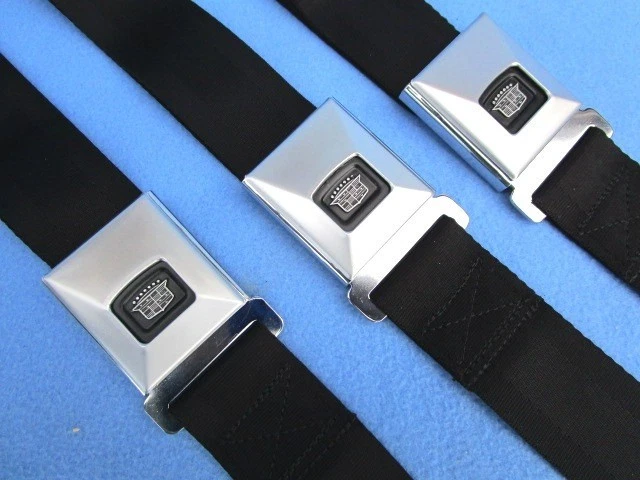 1966-68 Cadillac El Dorado, Fleetwood, Deville Deluxe Seat Belt Set/5 - Restored Foto 3 de 4