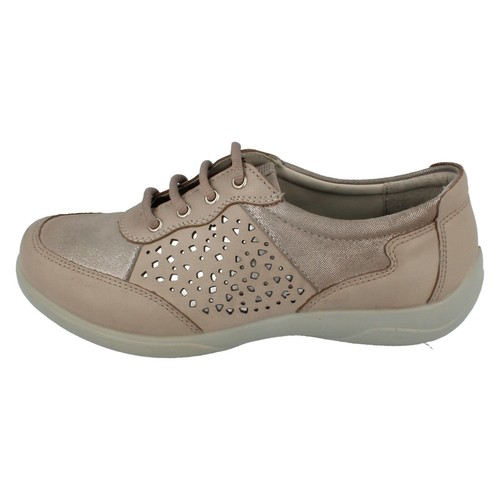 Ladies HARP 2E/3E Fit Grey Combi Leather Lace Up Shoes By Padders NOW £29.99 - Picture 4 of 10