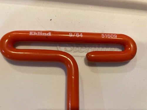 EKLIND 51909 9/64 Inch Cushion Grip Hex T-Handle T-Key 9” Allen Wrench - Picture 2 of 2