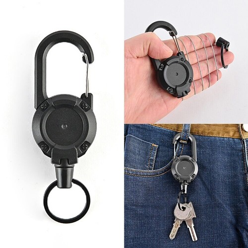 Retractable Antitheft Car Accessories Heavy Duty Keychain Keyring