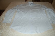 Regina Scherecker - Men's Shirt, Blue White Stripes, Cotton, Size 41 16 , Used