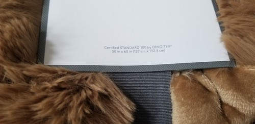 Öko-Tex Wohndecke weiches braunes Polyester 50"x60" - Bild 3 von 5