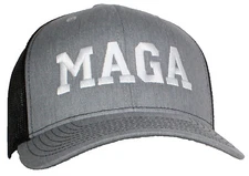 Tropic Hats Adult Embroidered Trump MAGA 6 Panel Trucker Cap W/Snapback