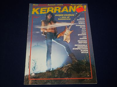 1983 SEPTEMBER 22-OCTOBER 5 KERRANG! MAGAZINE - ROBIN GEORGE - A 1982
