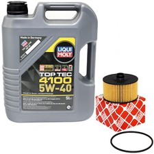 Motoröl Set 5W-40 5 Liter + Ölfilter für Dacia Duster Nissan Renault Megane 1.2