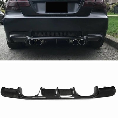 For 2009-2012 BMW E90 325i 335i M-Sport M3 V Style Rear Bumper Diffuser BLK 1PC