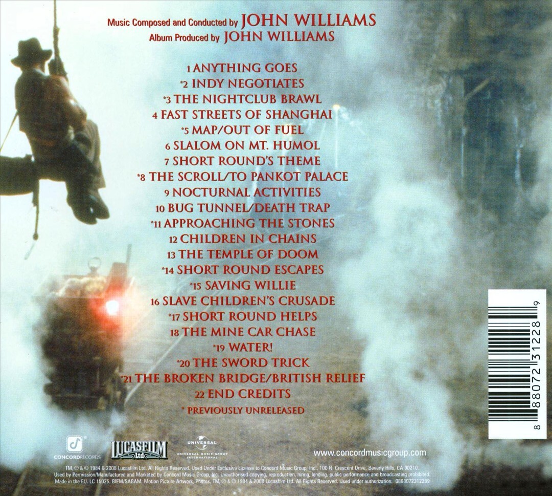 JOHN WILLIAMS (FILM COMPOSER) - INDIANA JONES AND THE TEMPLE JOHN WILLIAMS (FILM COMPOSER) - INDIANA JONES AND THE TEMPLE