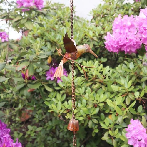 Hummingbirds and Bells Rain Chain - Foto 3 di 7