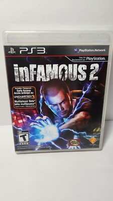 inFAMOUS 2 (Sony PlayStation 3, 2011) PS3 Game Complete With Manual