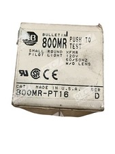 Allen Bradley Small Round Pilot Light Push To Test 800MR-PT16 /D