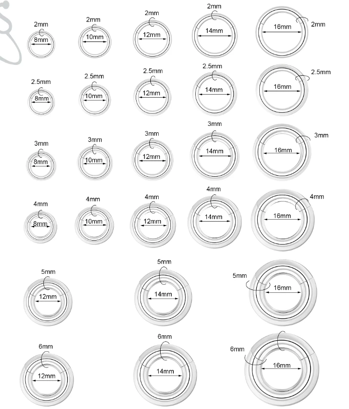 Anillo de segmento con bisagras de titanio G23 calibre pesado pendiente durmiente tabique clicker aro Foto 2 de 4