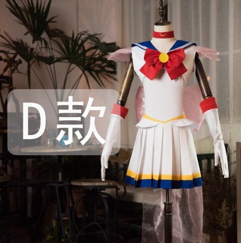 Anime Sailor Moon Tsukino Usagi Halloween Cosplay Uniform Dress Outfit Costume - Picture 13 of 15