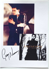 Gary Numan Hand Signed presentation A4 on glossy print Music Memorabilia