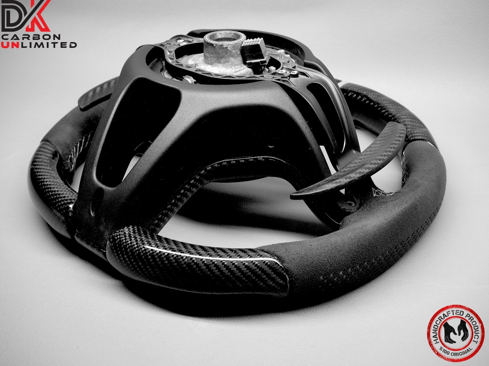 McLaren 675LT 540C 570S 650S 600LT 620R Alcantara Gray Carbon Steering Wheel v2