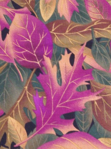 AUTUMN LEAVES 100% cotton fabric quilting material purple green RJR quality 2+yd - Picture 6 of 16