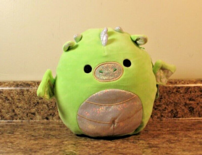 Squishmallows Eyk The Green Gold Dragon 7.5'' Plush NWT