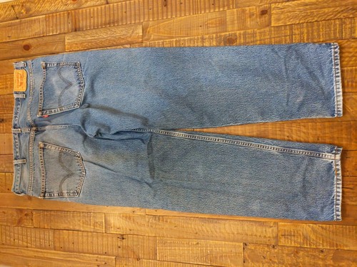 Levis Broken In Distressed 550 38x32 Jeans Relaxed Medium Wash Whiskers Faded - Bild 10 von 11