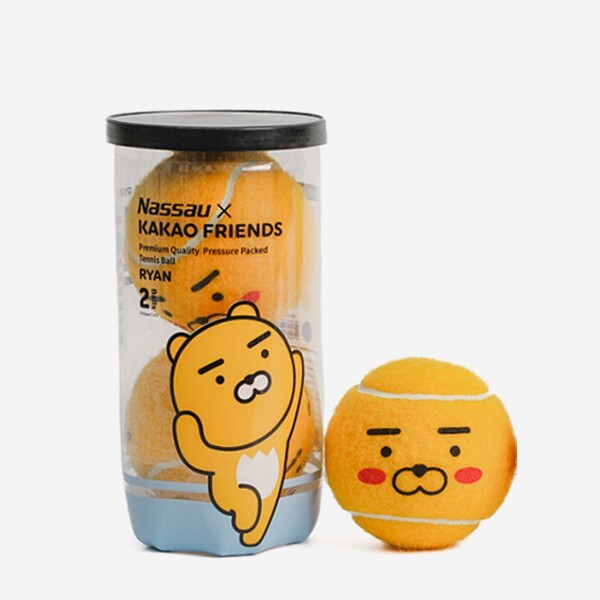 Nassau x Kakao Friends Подбадривают Райана теннисной ракеткой с 2 мячами / 1 банкой апельсинов