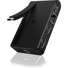 Icy Box Type-C Notebook Docking Station 4k Dual HDMI USB 3.1 2.0 Gigabite Lan