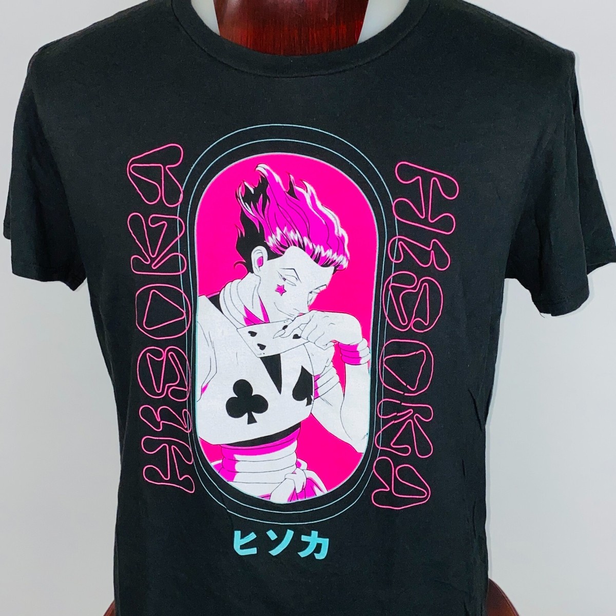 Hunter X Hunter Mens T Shirt Anime Hesoka Villain Dude Pink Hair