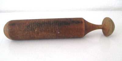 Antique 10.25'' Wooden Juicer Pestle Farmhouse Country Rustic Primitive VTG AZ35