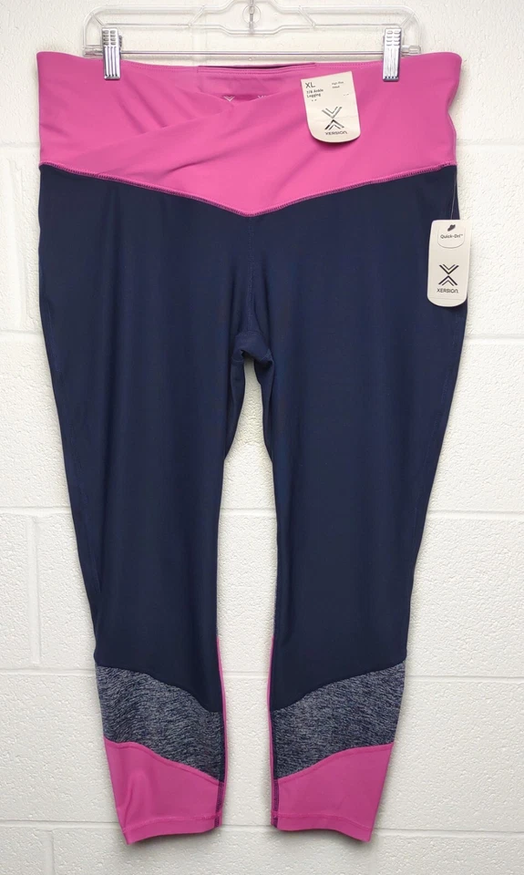 Leggings Xersion para mujer 7/8 XL azul gris rosa nuevos con etiquetas nuevos con etiquetas Foto 2 de 4