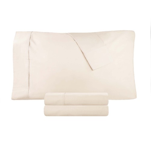 300 Thread Count Traditional Breathable Percale Deep Pocket Fitted Sheet Set - Picture 18 of 52