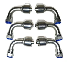 (6) -10 90 JIC Female Hydraulic Fitting X 1/2" ID Hose - 13943-10-08