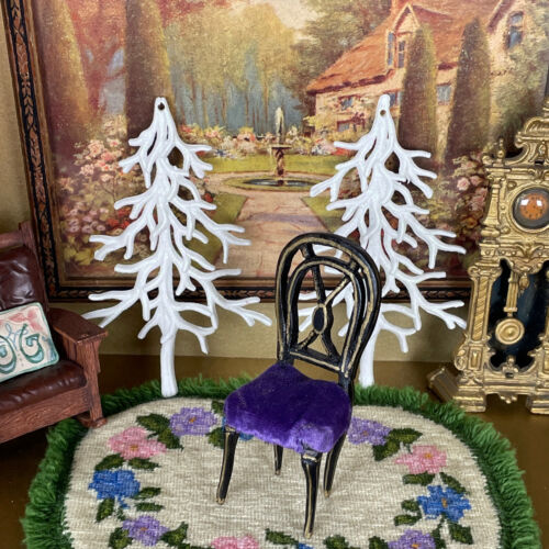 GLITTER WHITE TREE BRANCH Christmas Ornament or Dollhouse Decor Wall Decoration - Picture 4 of 20