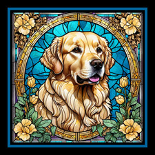Golden Retriever Dog Large Refrigerator Magnet