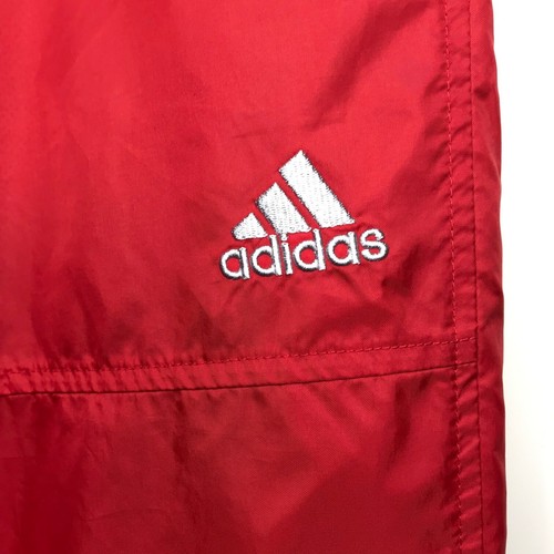 Pantalones deportivos Adidas vintage para hombre XL rojos cortavientos de nailon forrados de malla deportivos años 90’s - Imagen 7 de 23