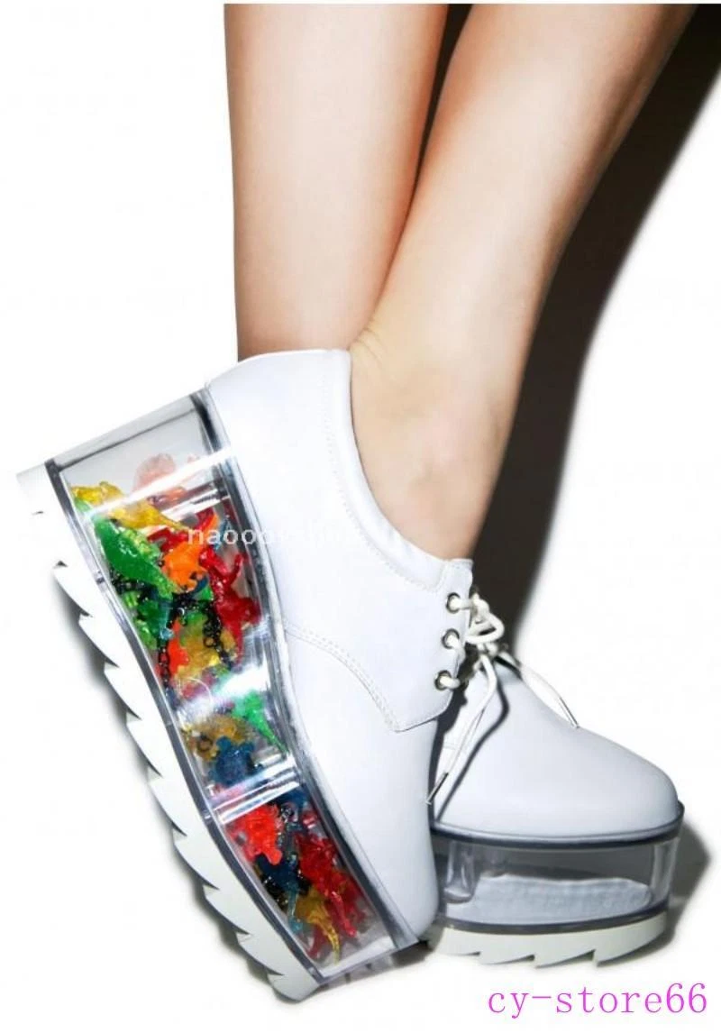 Clear bottom hotsell platform shoes